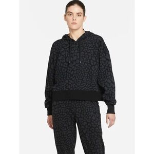 Nike Women’s Blue Leopard Print Cropped Hoodie‎ Size Medium